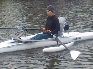 adaptable rowing boat for disabled