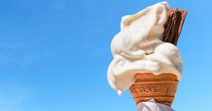 ice cream cone with flake