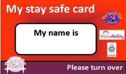 Stay Safe Card for vulnerable people