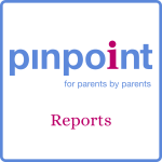 Pinpoint logo with the word Reports underneath it.