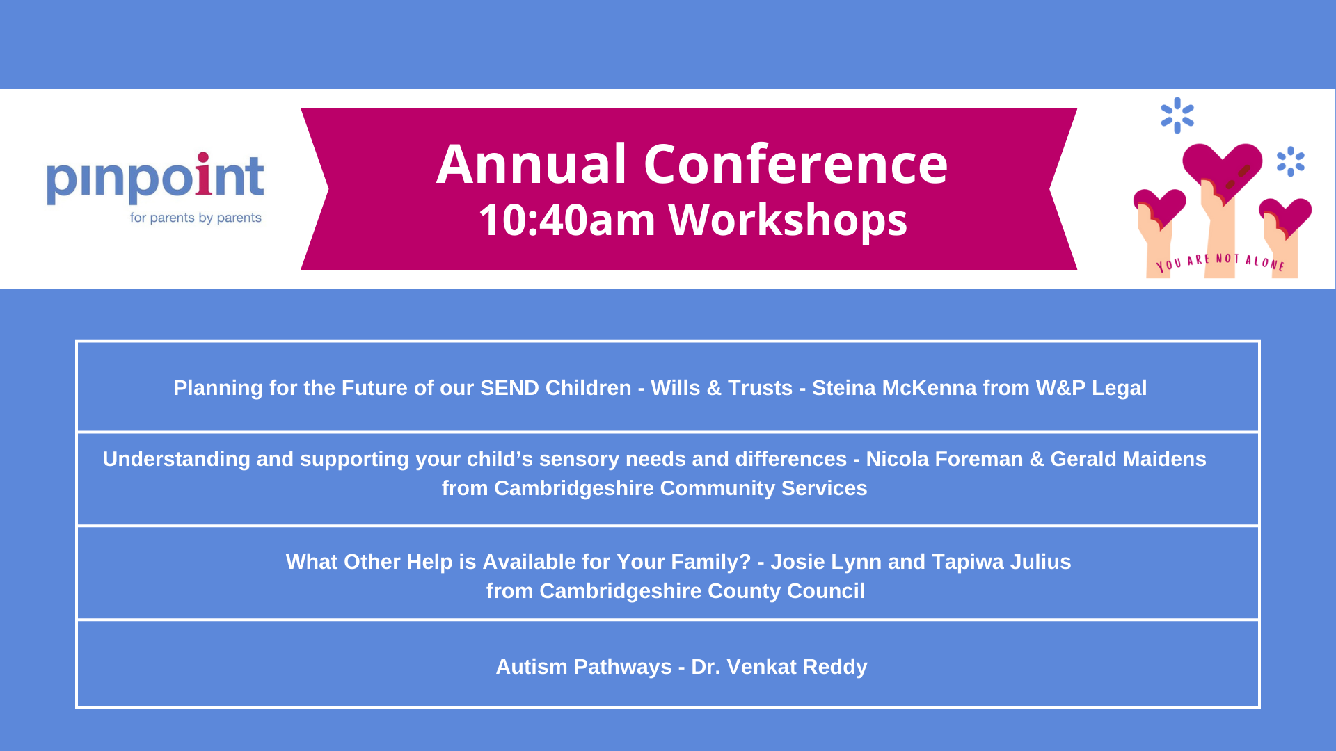 Annual Conference 10:40 Workshops