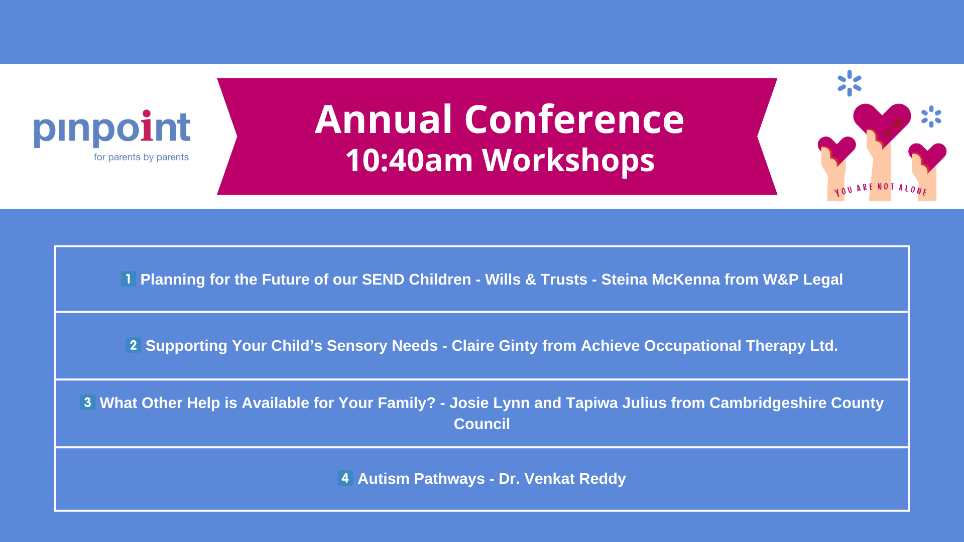 Annual Conference 10:40 Workshops